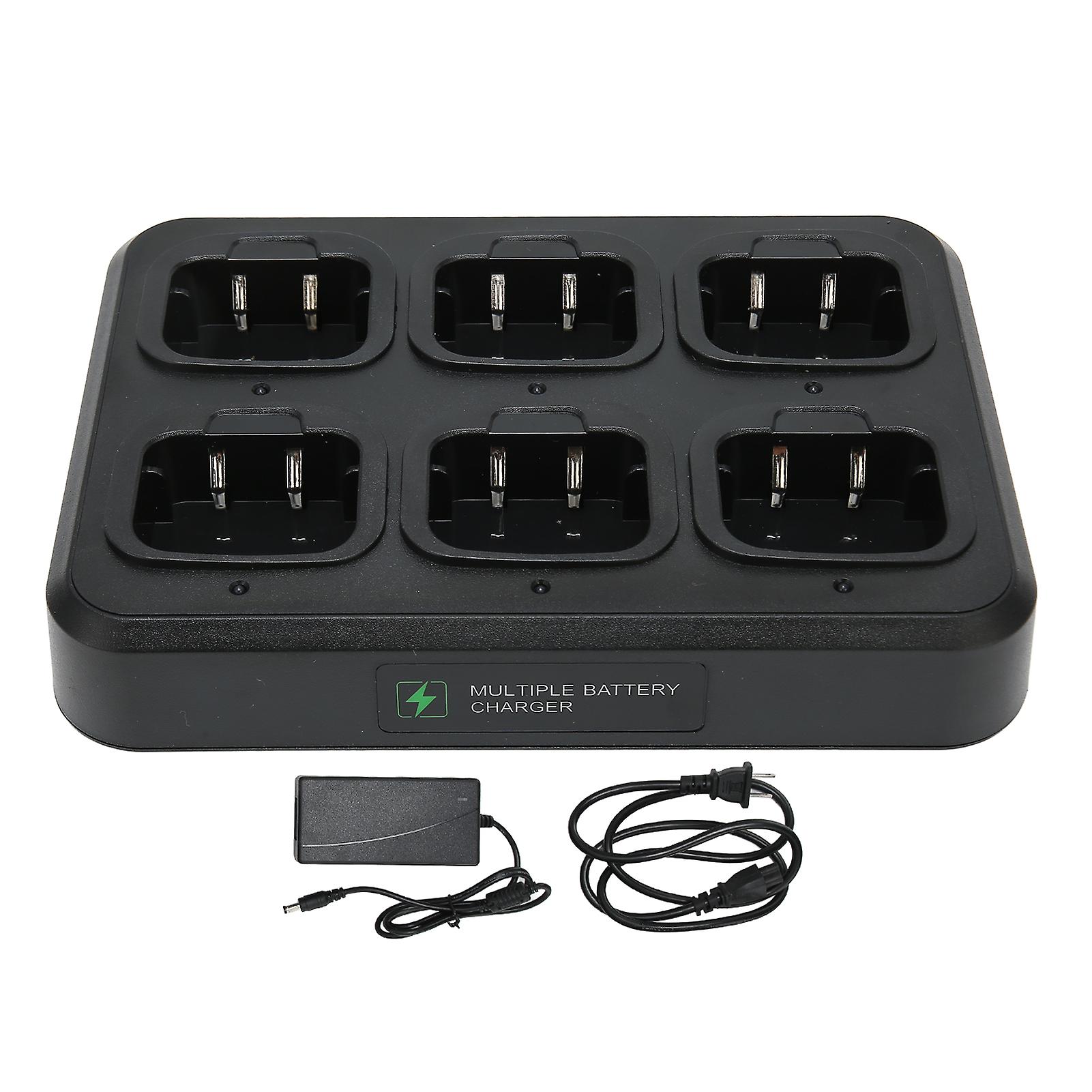 6-Way Walkie Talkie Charging Base - Fast Charger for BF-888S with Safety Features