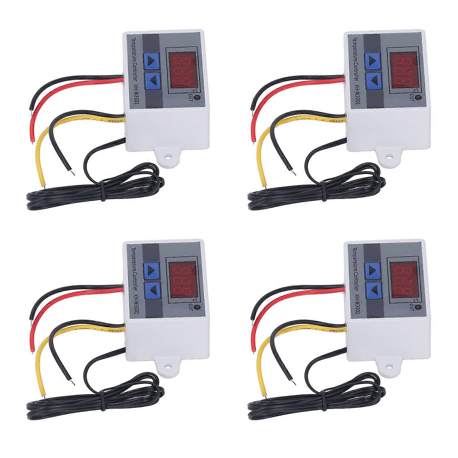 4Pcs Temperature Controller Digital Display Temp Regulator ‑50℃ to 110℃ 110‑ 1500W