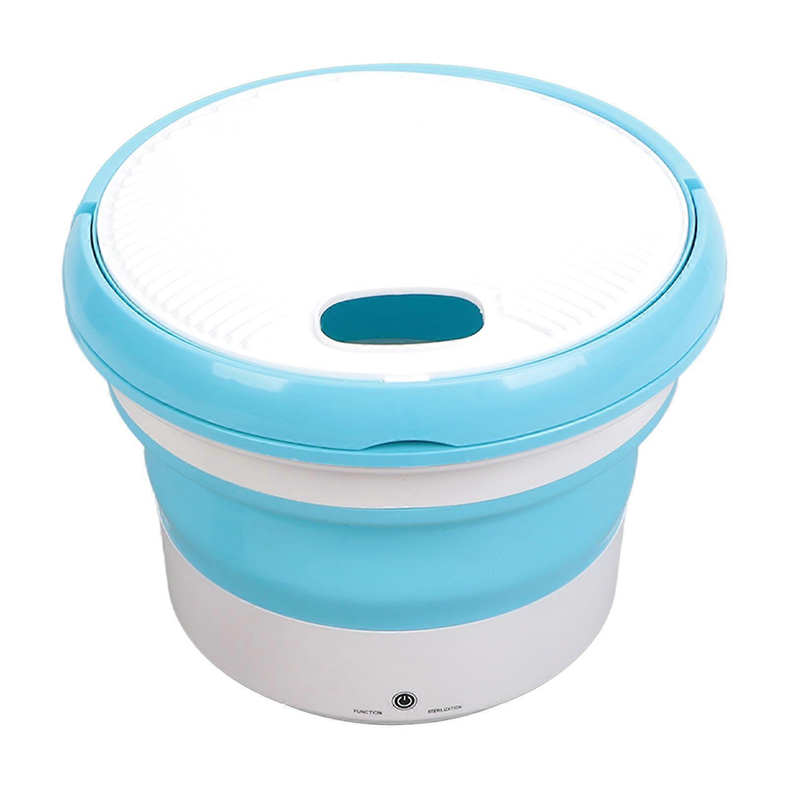 Portable Washing Machine 7.0L Capacity Impeller Type Ozone Generator Foldable Laundry Machine 100?240V BlueEU Plug