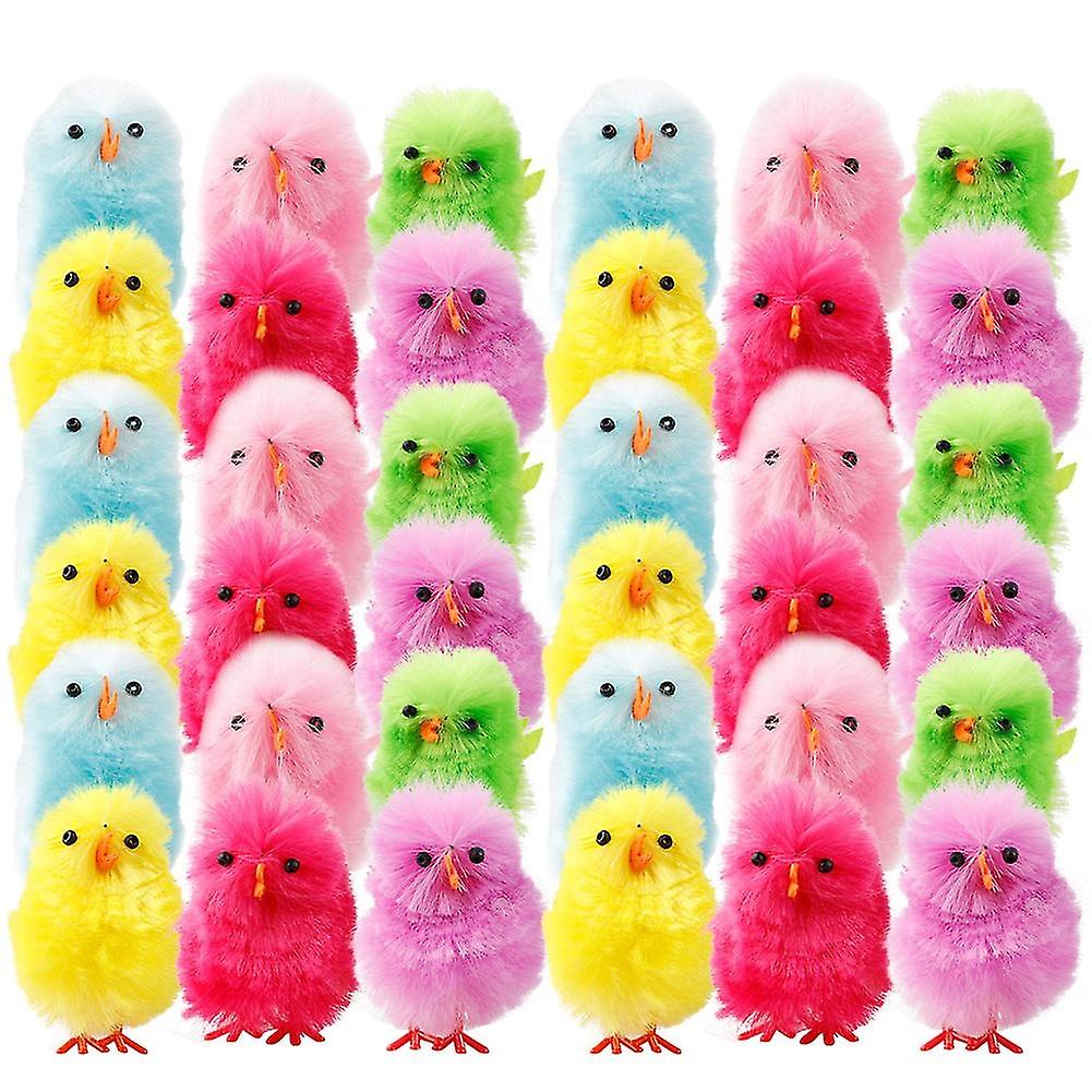36Pcs Mini Easter Chicks Vibrant Colors Easter Plush Chicks Cute Easter Baby Chicks Easter Gift for 