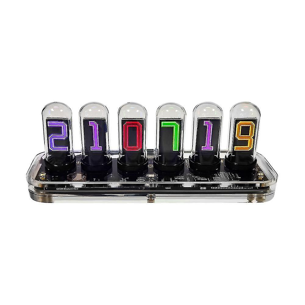 Glow Tube Clock Nixie Tube Clock Kit Digital Calendar Stopwatch 6 Bit Lcd Photo Display Desk Decora