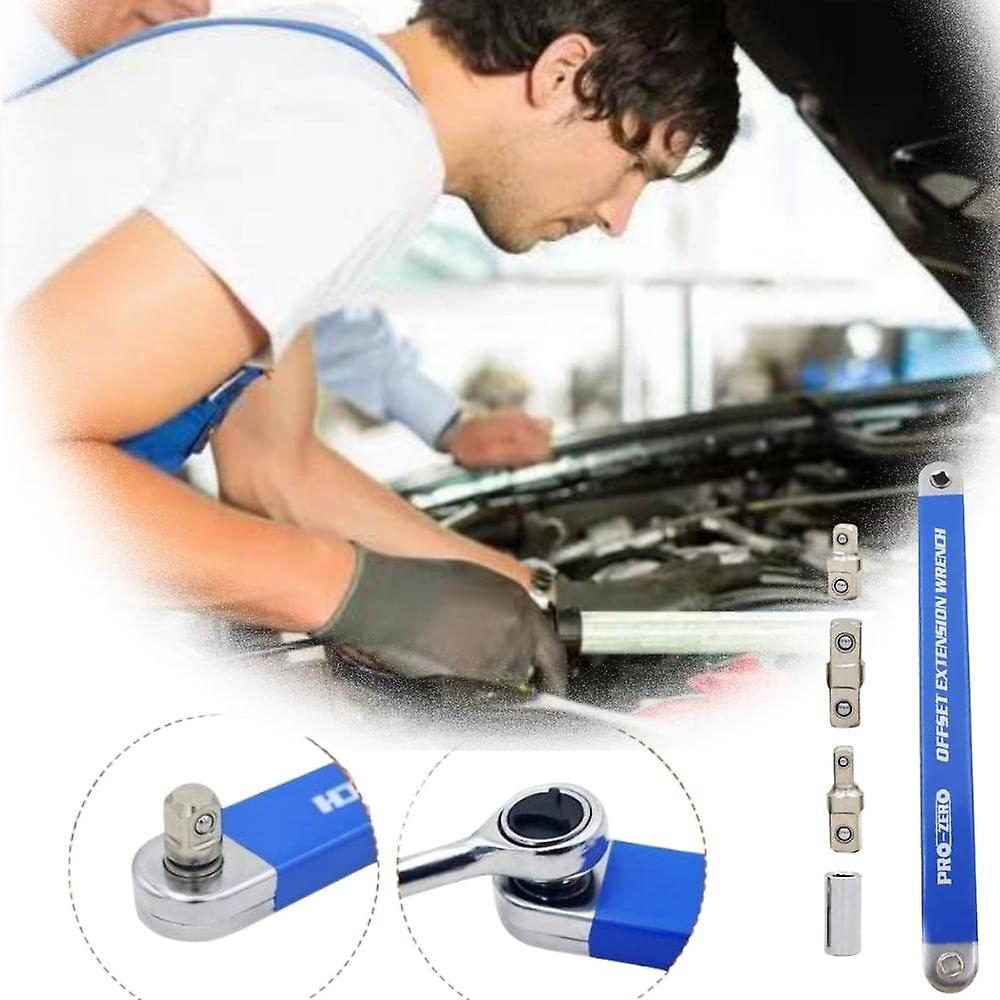 Offset Extension Wrench with Drive Adapters Multi-Purpose Maintenance Tool for Home Improvement