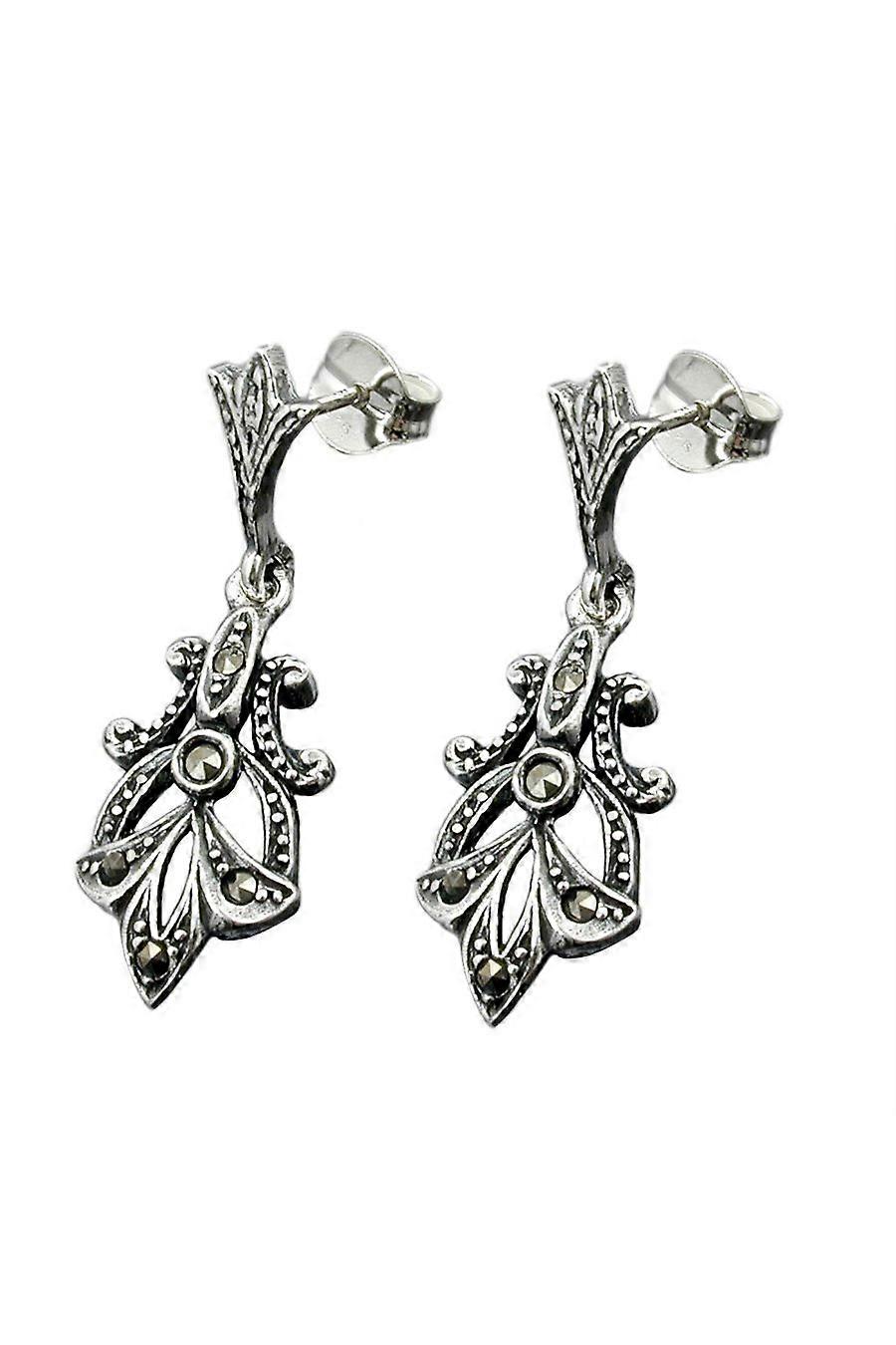 Stud Earrings Marcasite Silver 925 - Gl93391