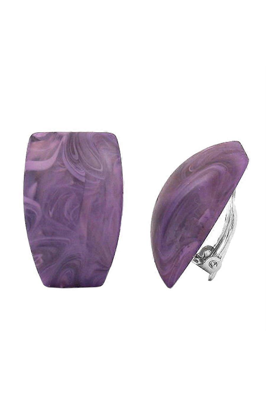Clip-on Earring Trapezium Purple - Gl02565