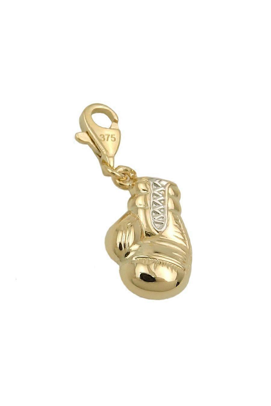 Pendant Charm Box Glove Bicolor 9k Gold - Gl431498