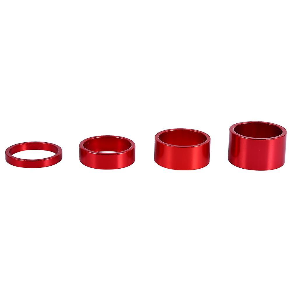 Lot de 4 rondelles de fourche et potence de vélo en alliage d'aluminium, 4 couleurs, 5 mm/10 mm/15 mm/20 mm