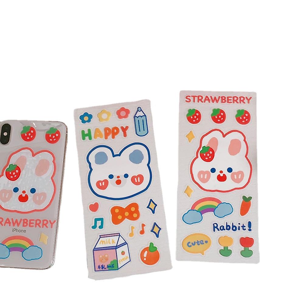 1Pcs Sticker Pack Cute Handbook Journal Ins Style Girl Heart Transparent