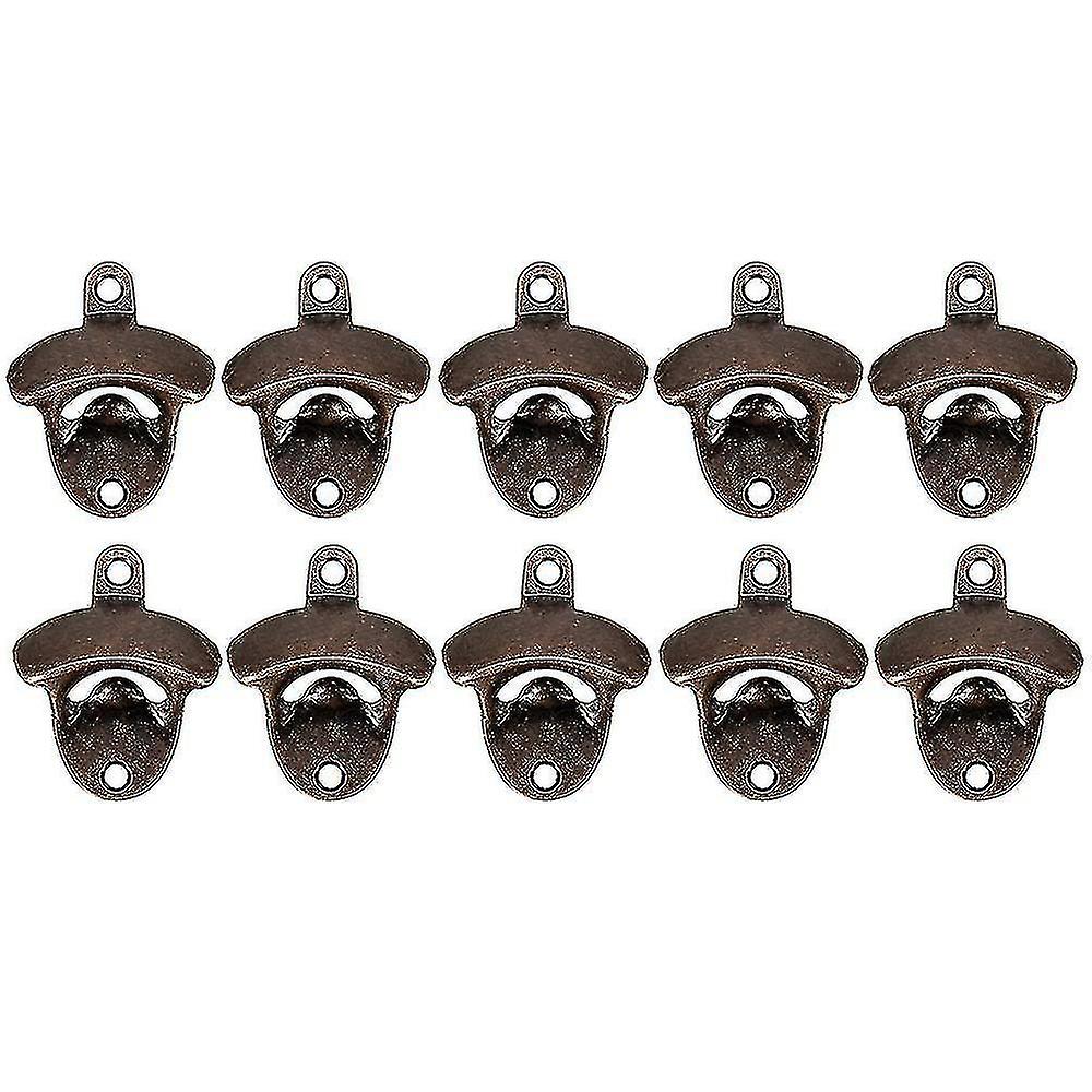 10 Pack Bottle Opener Wall Mounted Rustic Beer Opener Set Vintage