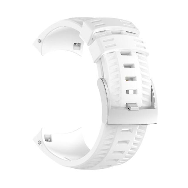 Replacement silicone watch band for SUUNTO 9 white