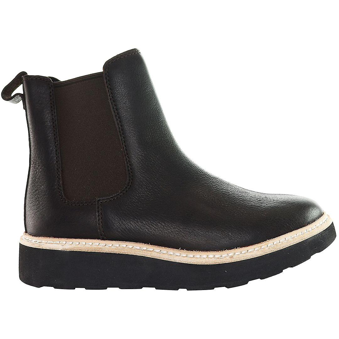 Clarks Trace Cora棕色光滑皮革女士靴子 261463764
