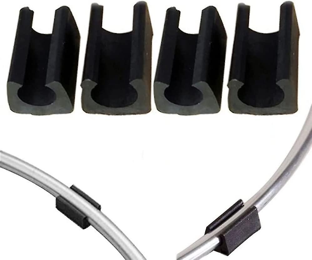 20pcs البلاستيك U على شكل كرسي الساقين 12mm قطر أسود لكراسي الصلب أنبوبي