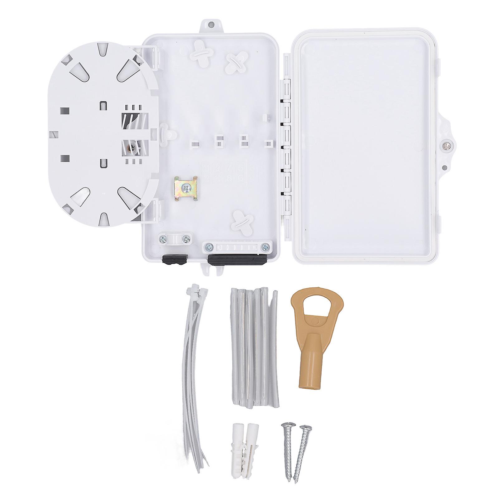 6 Core Fiber Distribution Box Fiber Optic Junction Splitter Box Waterproof FTTH Terminal Box for Indoor Outdoor