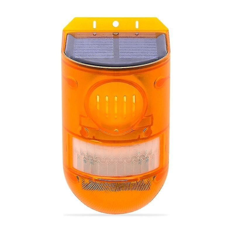 Solar Siren Alarm Light Security Siren, 1/2 Pack 129Db Warning Loud Siren Light Energy Saving Ip65