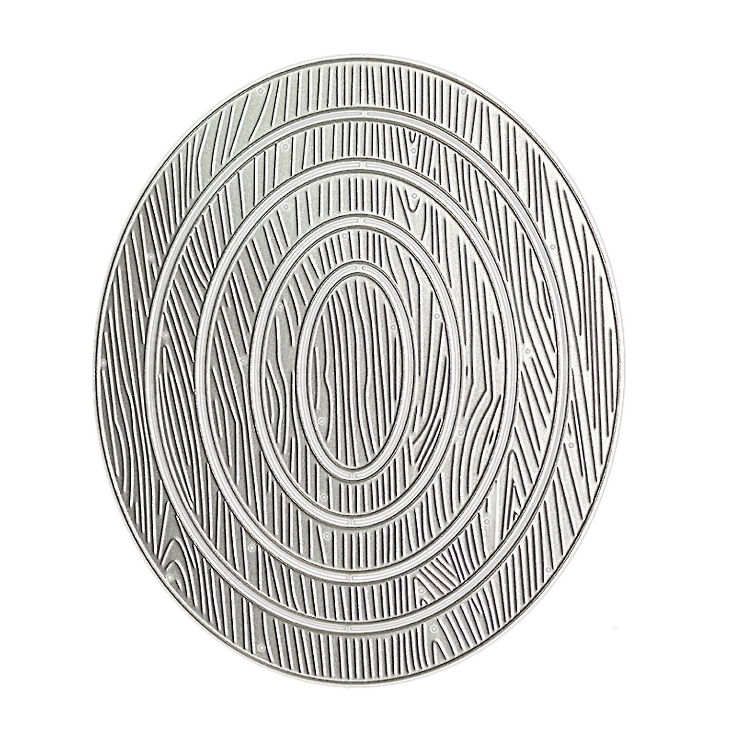 Wood Grain Oval Nesting Frame Metal Cutting Dies Stencil Diy Scrapbooking Embossing Die Cuts Paper C