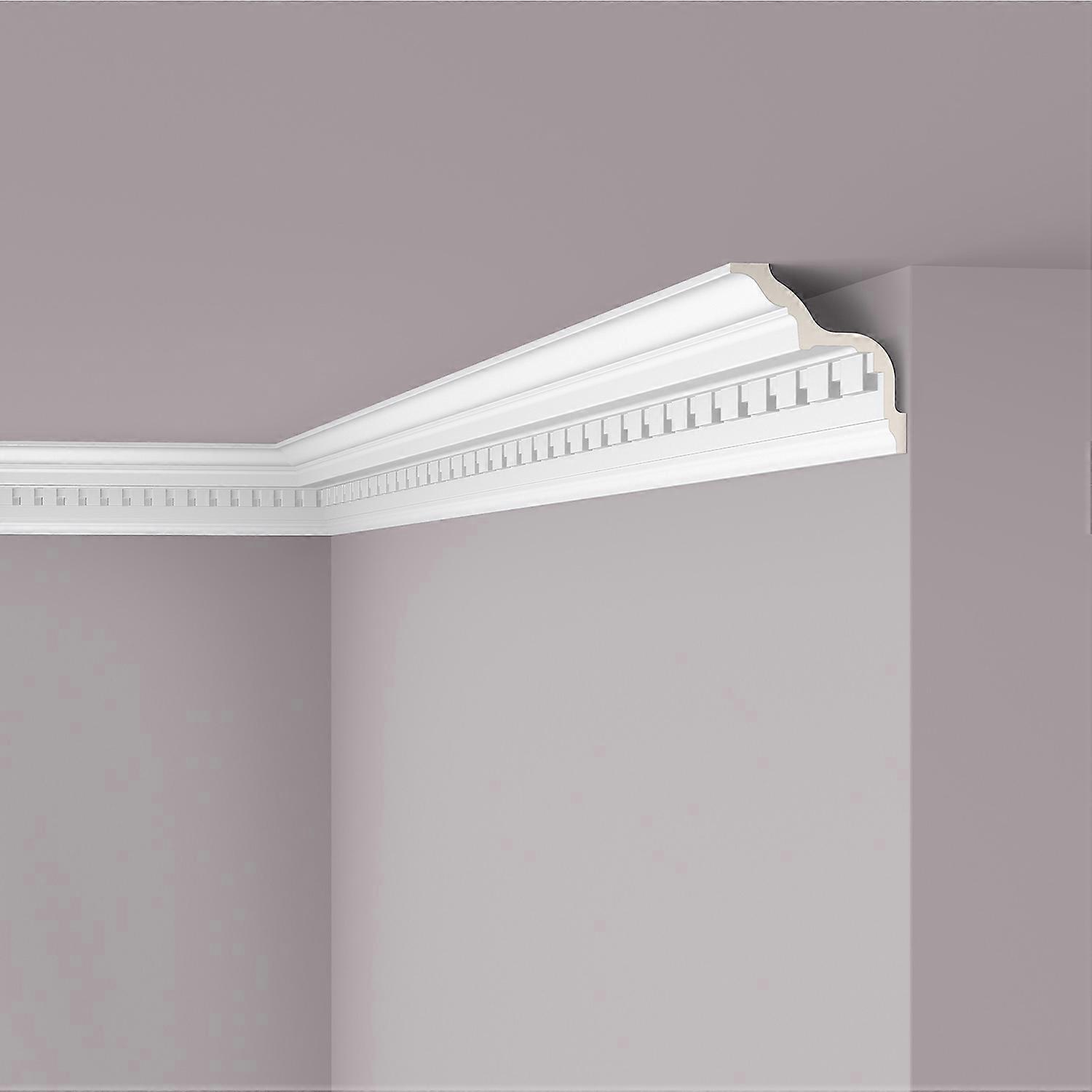 NMC 1 x Cornice moulding Z5 ARSTYL 200 cm x 12,8 cm x 12,8 cm white Rigid polyurethane foam pre-primed lightweight, sturdy, dimensionally stable