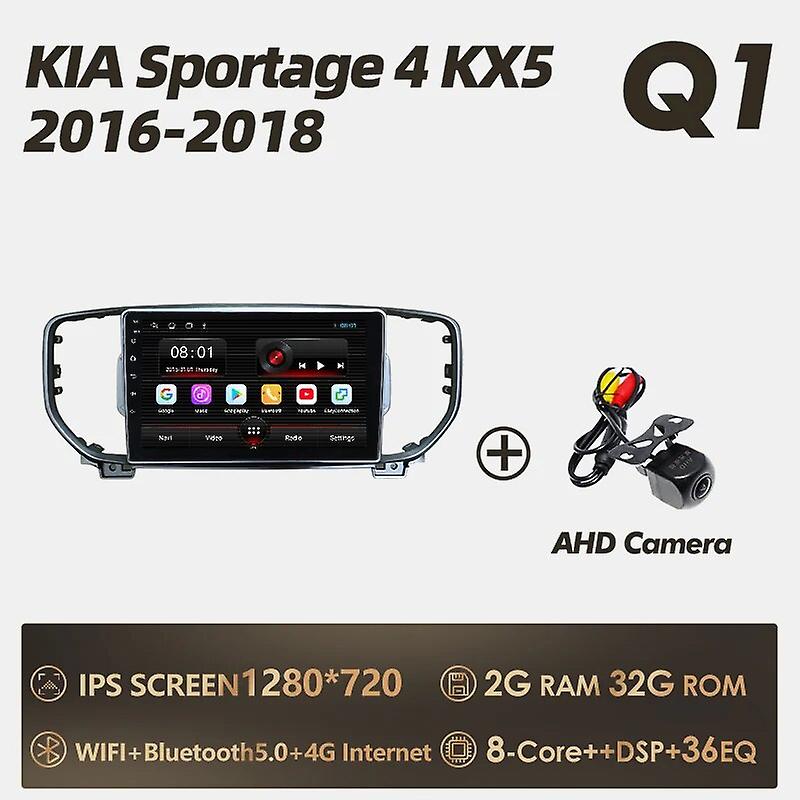 起亜Kx5 Sportage 4 2016 2017 2018 Android 13カーラジオマルチメディアビデオナビゲーションGPSステレオアクセサリースピーカープレーヤー用