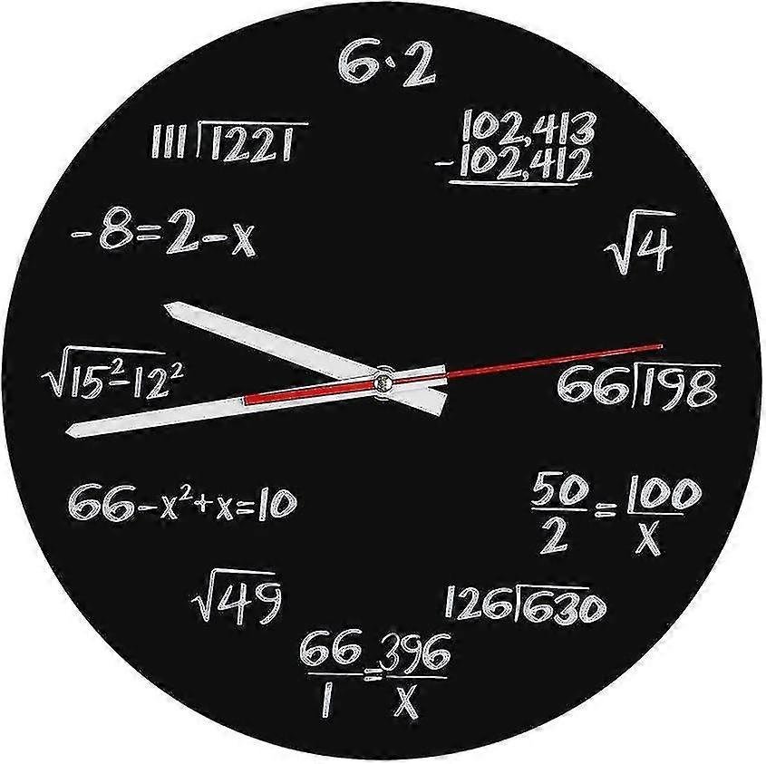 Acrylic Wall Clock Creative Math Wall Clock Unique Design Funny Math Formula Clock For Classroom Hom