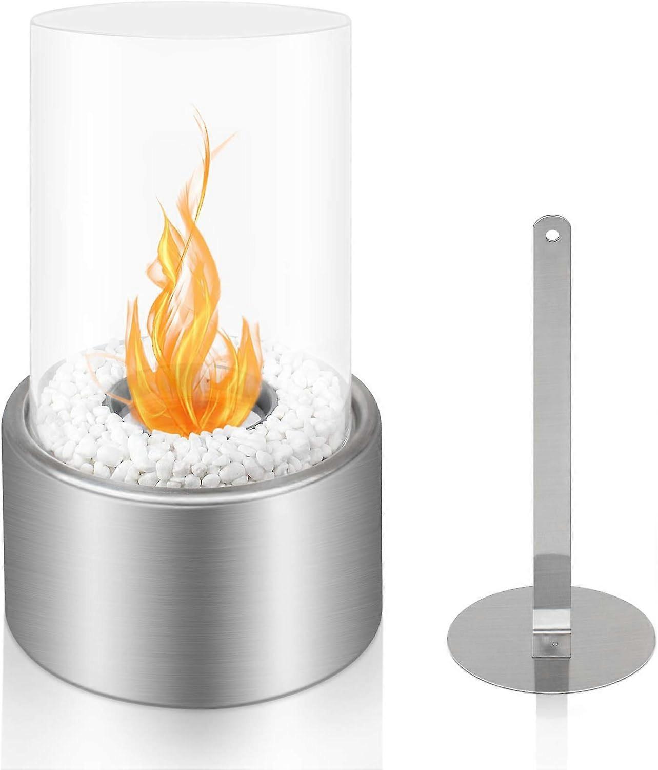 Ethanol Table Fireplace, 16.5 x 16.5 x 27.5 cm, Silver