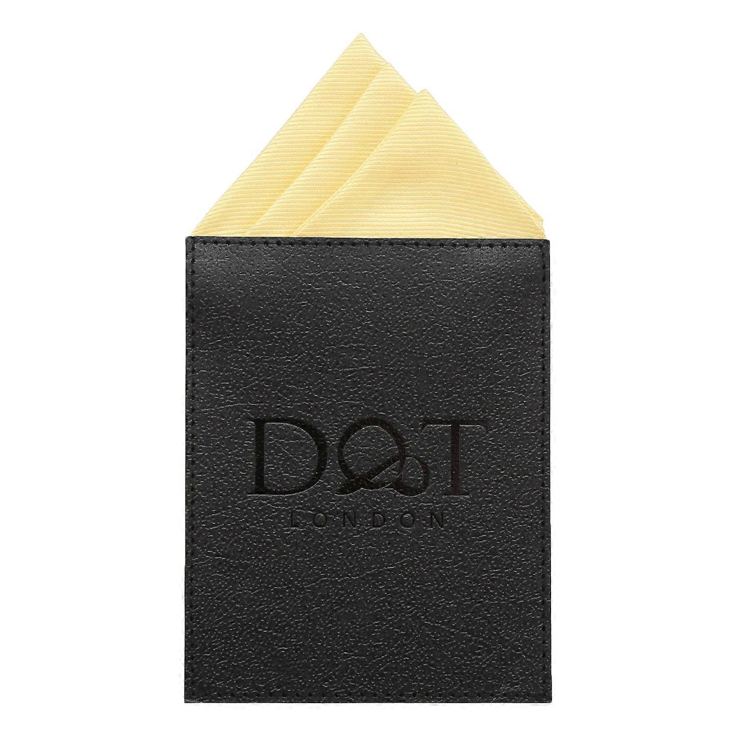 Daffodil Yellow Plain Twill Pre-Folded Pocket Square One Peak
