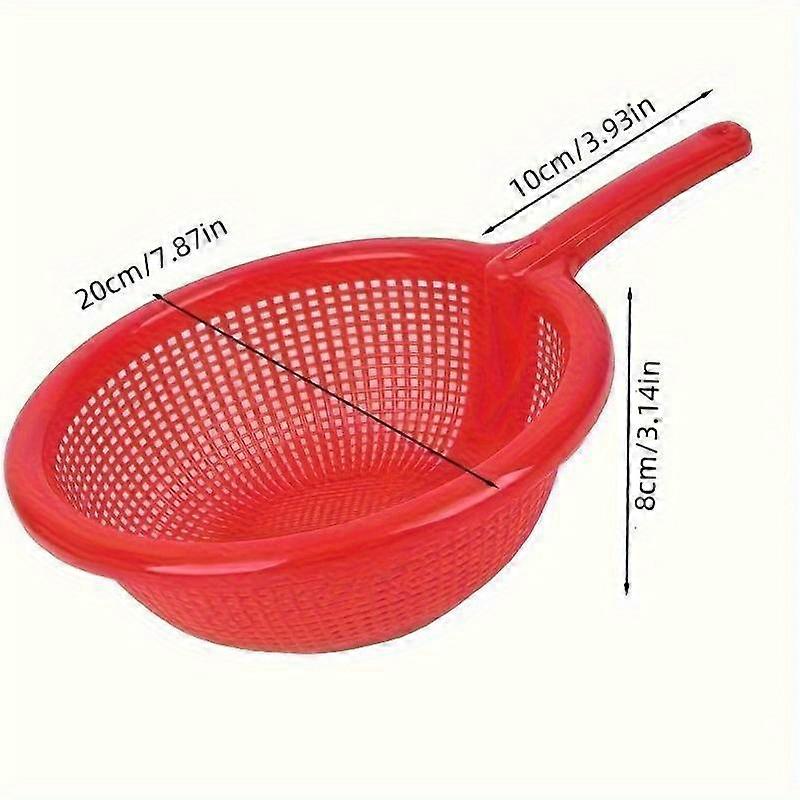 "Versatile"  Multi-Purpose Plastic Kitchen Strainer - Perfect For Rice, Vegetables & Fruits, Durable Drain Basket With Handle, Essential Cooking Tool