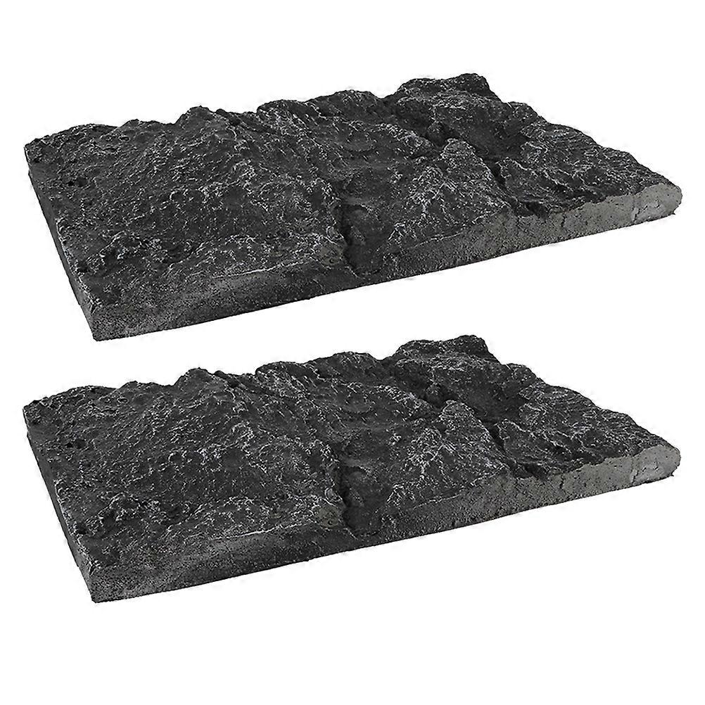 2pcs Simulation Stone Aquarium Background Reptile Box Background Fish Tank Decor