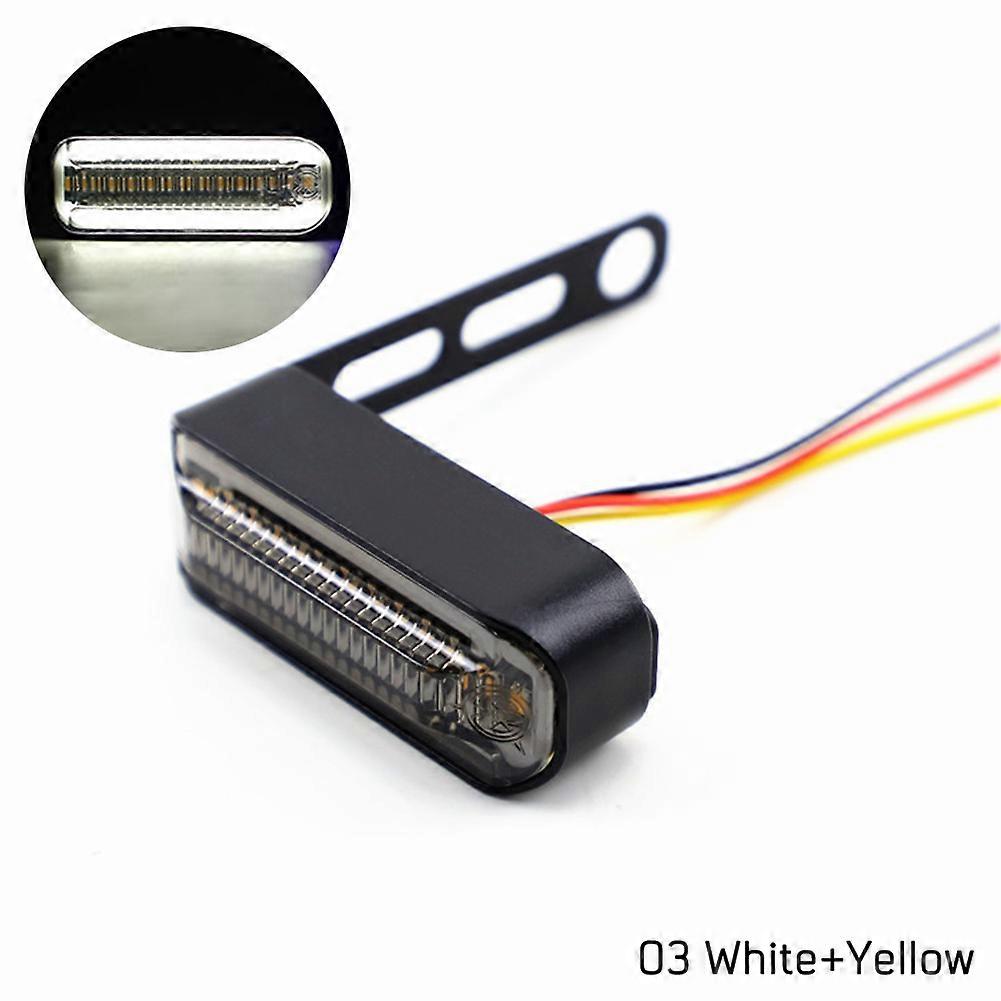 2pcs Motorcycle Led Drl Flowing Turn Signal Light Stop Signals Water Flasher 2 In 1 Blinker Tail Brake Lamp