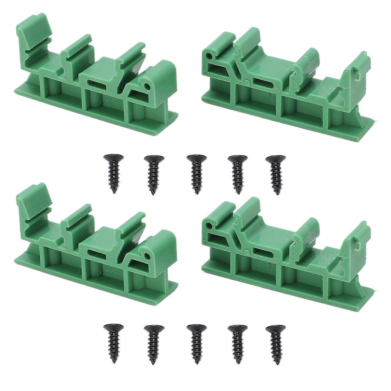 2 Sets C45 Din Rail Circuit Board Mounting Bracket Insulated For Pcb Electronic Switching Devices