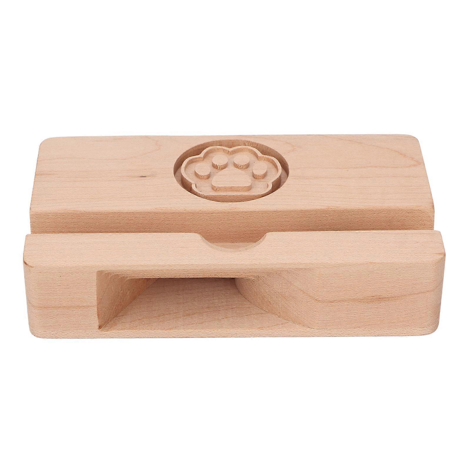 Cute Cat Paw Pattern Wood Essential Oil Diffuser Aromatherapy Essential Oil Diffuser Cell Phone Stand