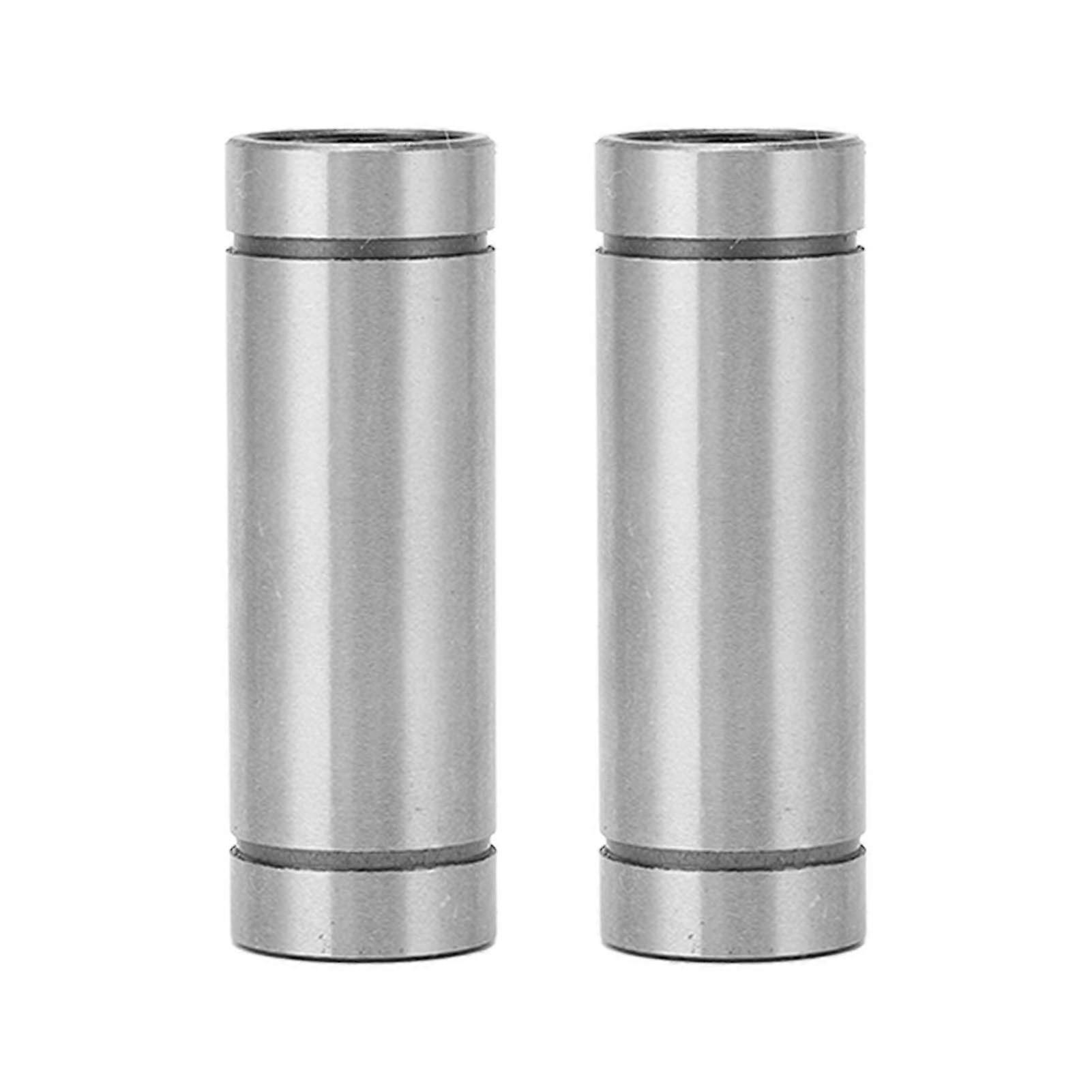 2 Stück langes Linearbewegungslager, hohe Steifigkeit, präzise, reibungslose Bewegung, reibungsarmes CNC-Linearkugellager aus Stahl