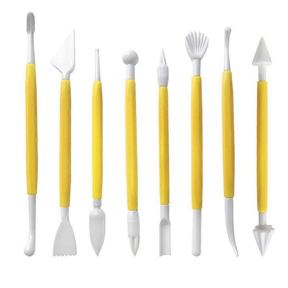 16 Pieces Plastic Clay Modeling Tools Set Ceramic Tool Kit for Sculpting Clay Shaping Tool for DIY Crafts Cake Carving Decorating