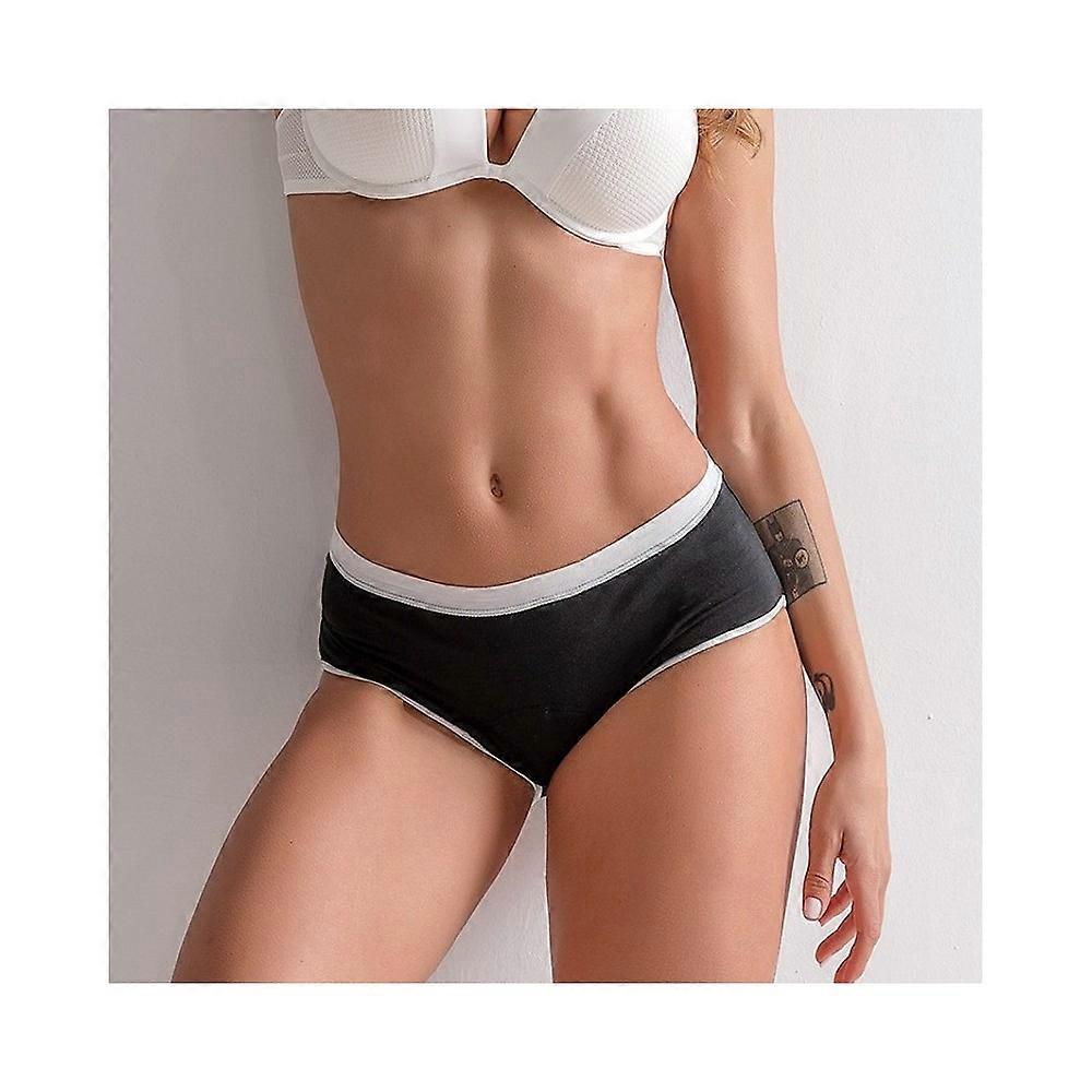 Period Underwear for Women Menstrual Panties Leak Proof Cotton Panties Briefs 3 Pack-black