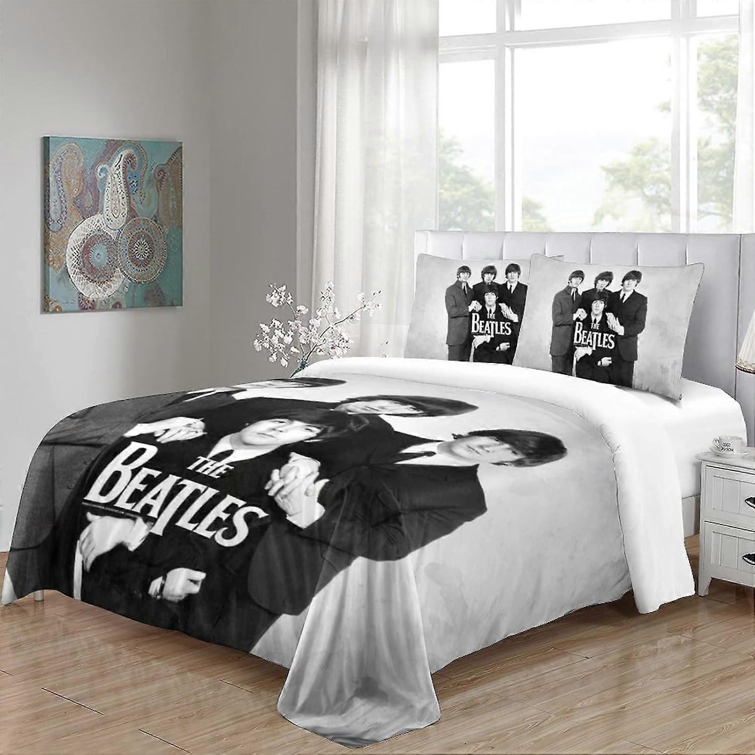 The Beatles Rock Band Rock N Roll D Bedding Set Microfiber Duvet 