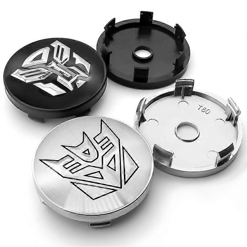 thumbnail image 3 of FeiKong 4 piezas 56 + 60 mm Cool Autobots Logo Transformers insignia emblema tapacubos centrales de rueda de coche pegatina cubierta de llanta accesorios de estilo automático, 3 of 5
