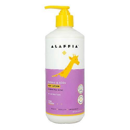 Alaffia 婴儿和儿童身体乳液柠檬薰衣草味,16 盎司