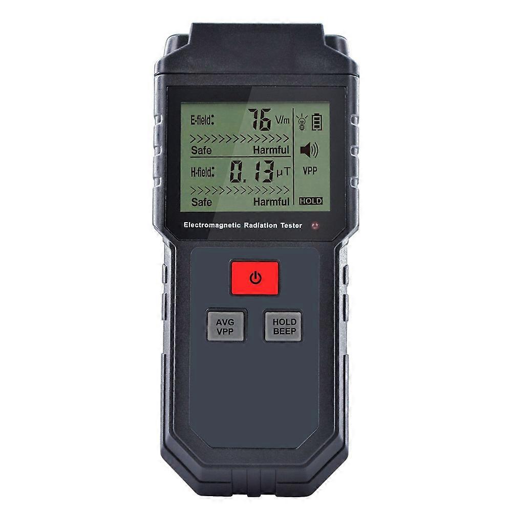 EMF Meter Electromagnetic Field Radiation Detector-Handheld Digital LCD Backlight EMF Detector for Home Office Outdoor Inspection with Sound-Light Ala