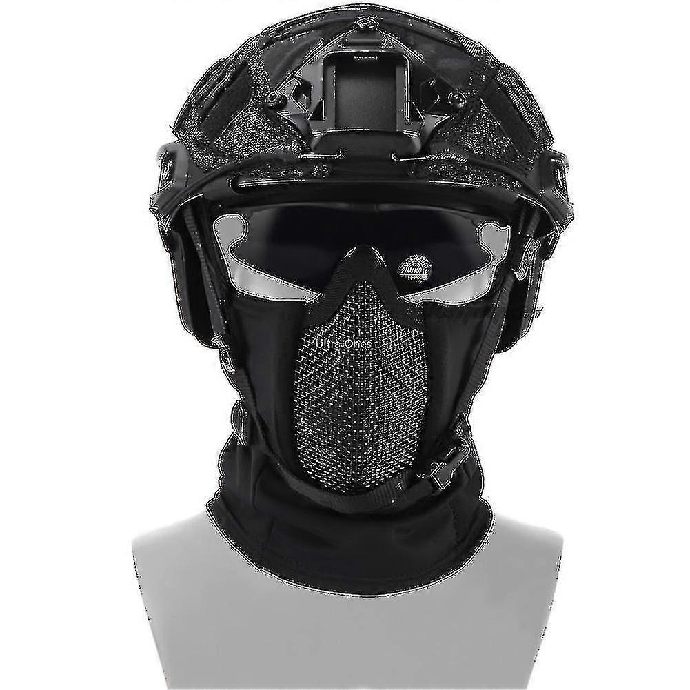 Military Tactical Helmet Mask Breathable Air Gun Paintball Hunting ...
