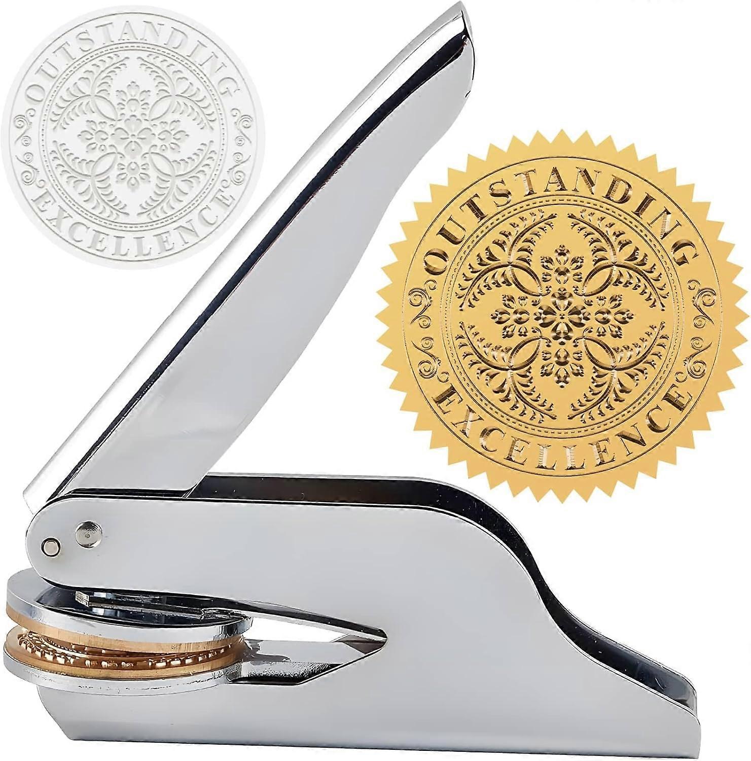 Outstanding Embosser Stamp Library Custom 1.6in Non Stainless Steel Seal Hand Held Embossing Sealing Stamp Book Lovers Teacher Ex Libris Notary for Of
