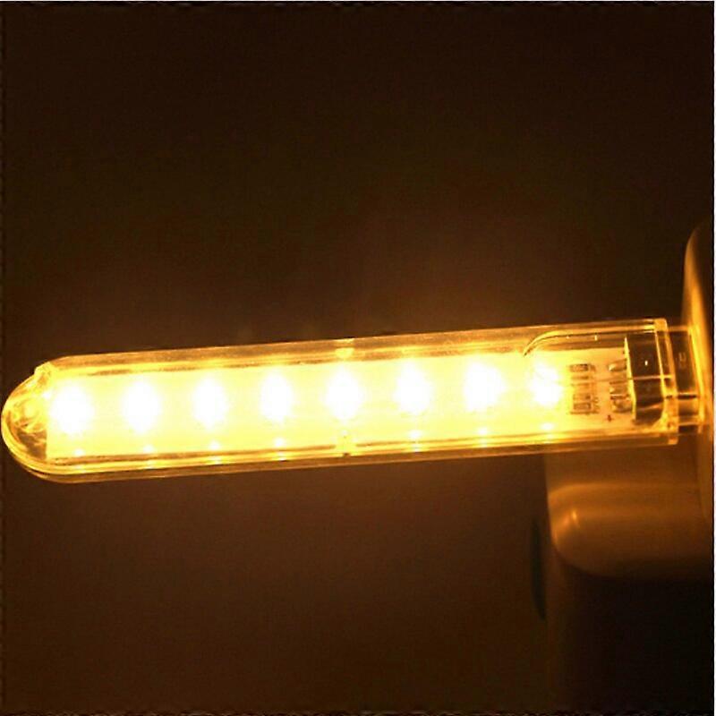 Mini Usb LED Flashlight 3LED 8LED Work Light Portable LED Torch Lamp White Warm White Reading Light USB Charging Computer Light