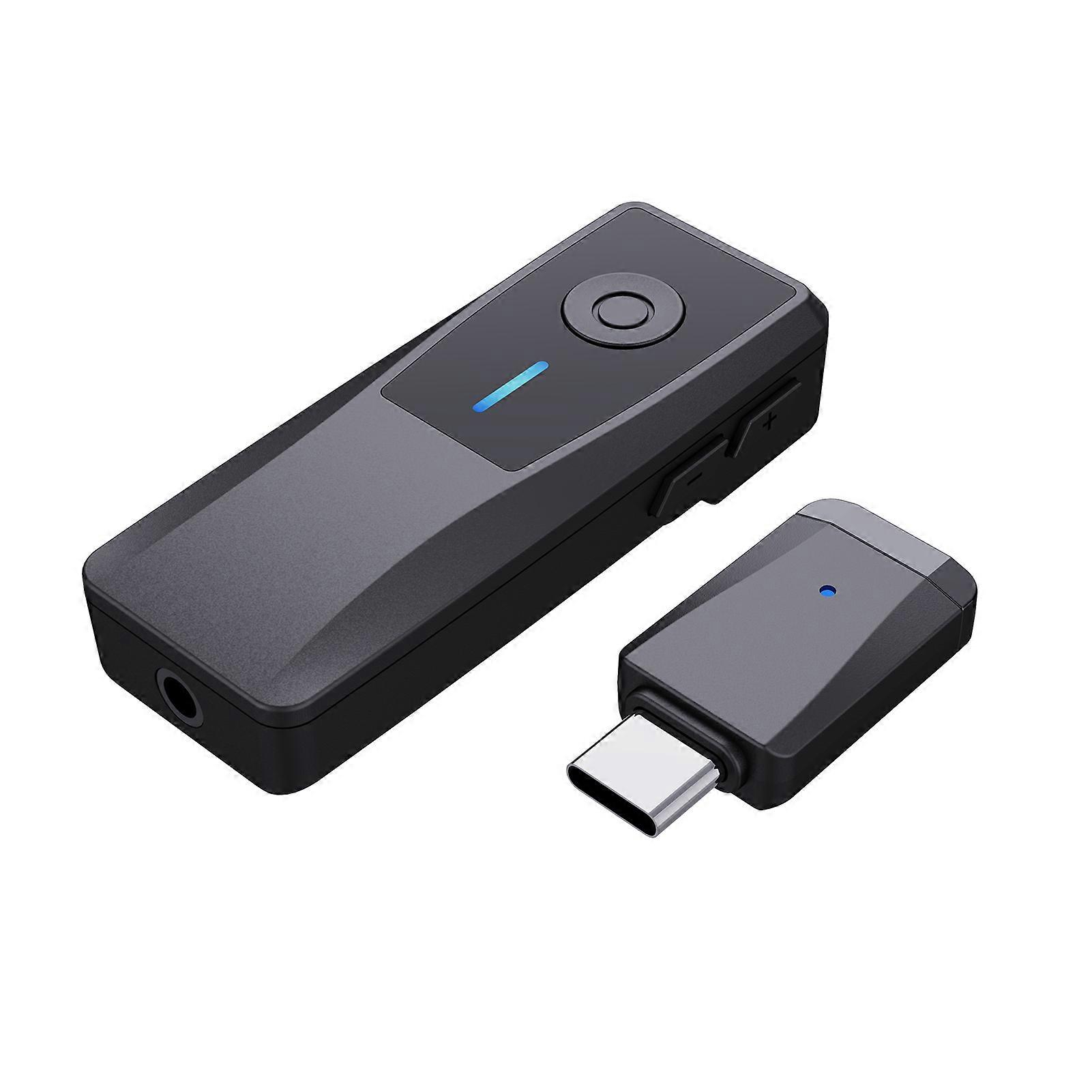 2.4G Mini Clip-on Wireless Microphone Plug and Play 50m Monitor Earphone for Type-C Smartphones