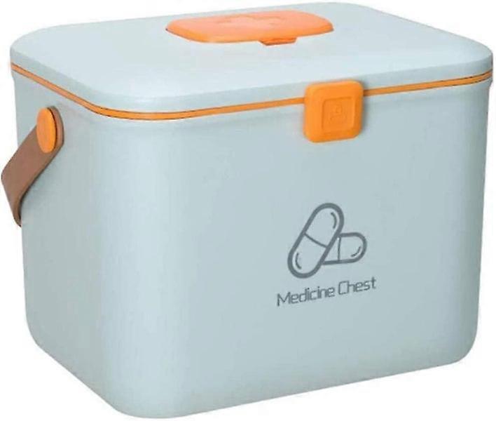 Plastic First Aid Box with Handle and Removable Divider