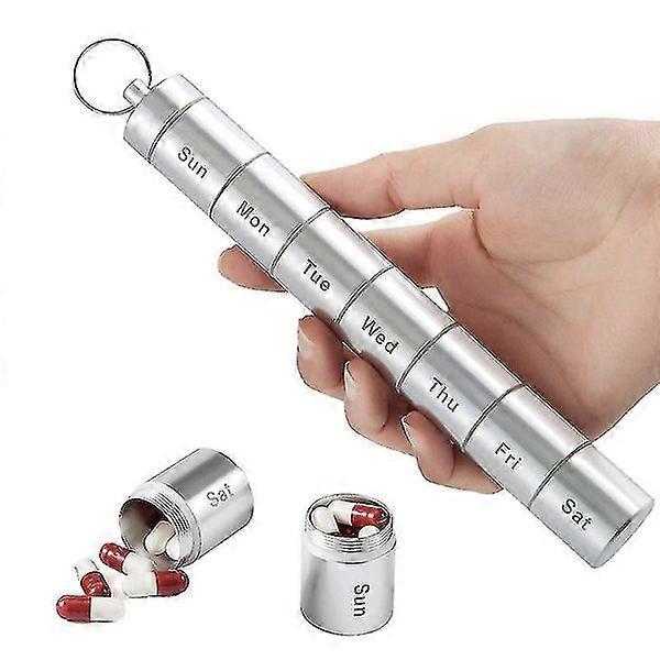7-Day Split Metal Pill Box: Sealed, Waterproof Medicine Bottle Storage