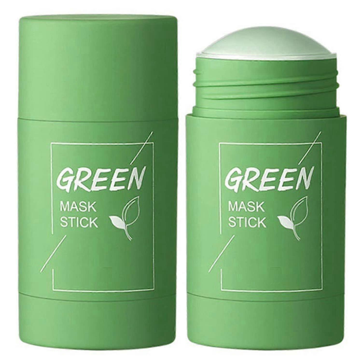 Green Tea Mask Stick, Green Tea Cleansing Mask Stick, Green Mask Stick for Face Moisturizes Oil Control, Deep Clean Pore, Improves Skin