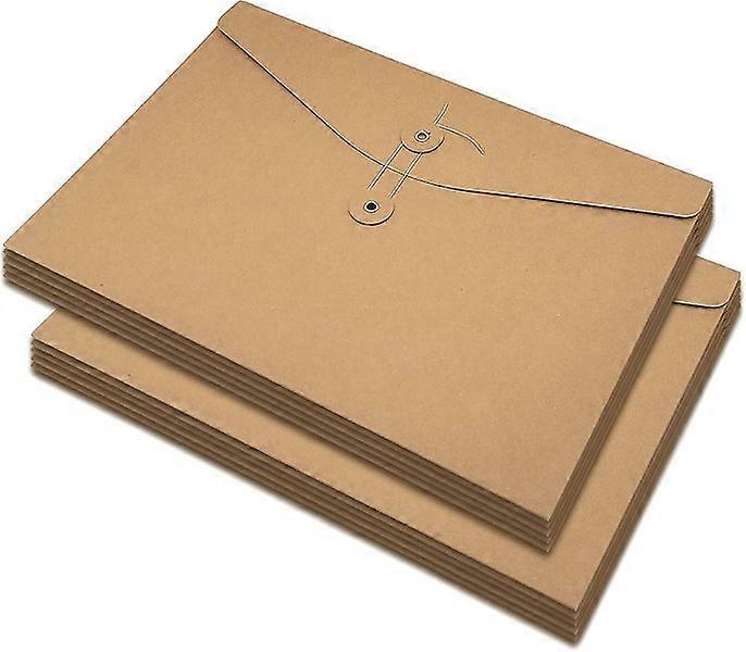 10-Piece A4 Kraft String Envelope File Folder Organizer for Projects | Contr