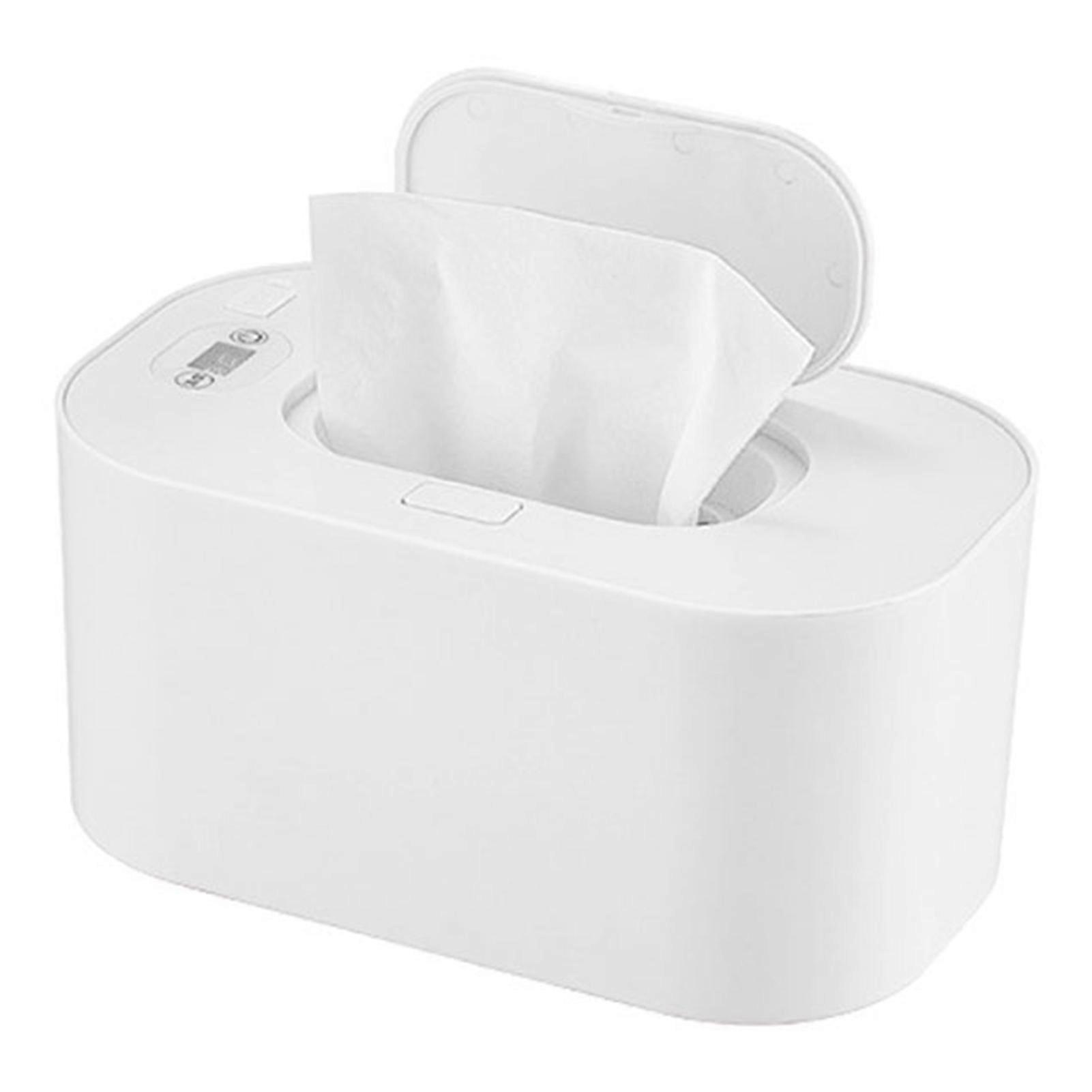Baby Wipe Warmer PP Intelligent Adjustable Temperature Safe to Use Infant Wipes Heater Wireless Car Charging White