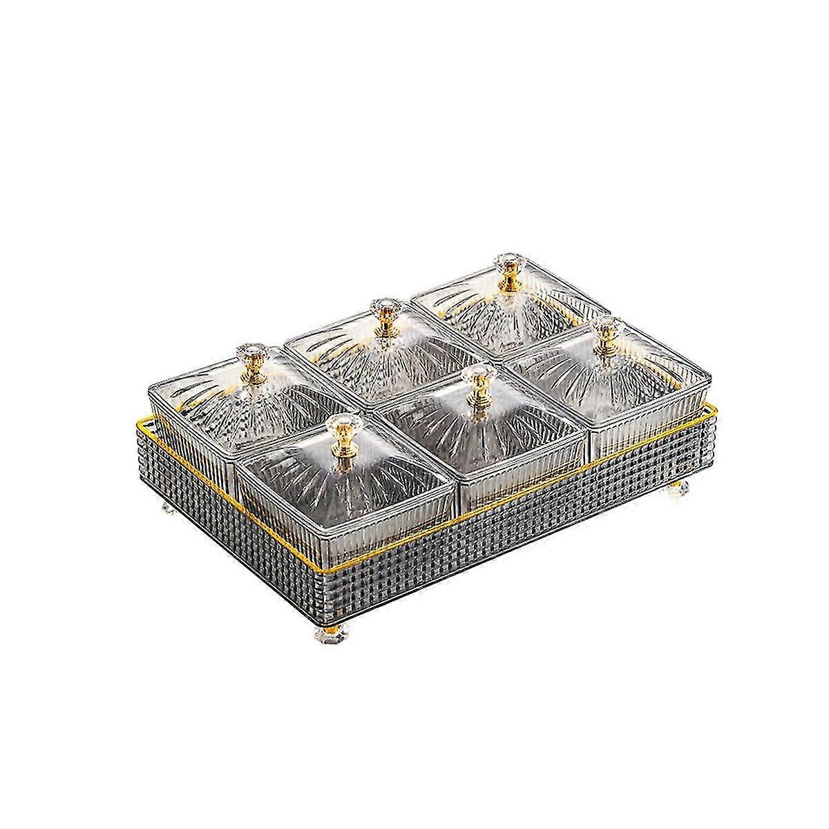 キャンディプレートライトフルーツボックスルームスモールスナック分割リフレッシュメントトレイプラスチックドライフルーツディッシュ、a