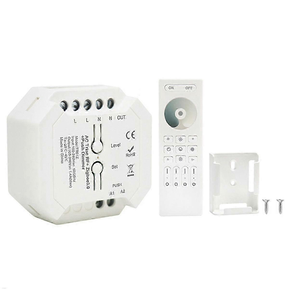 Tuya ZigBee Triac Dimmer LED Controller Smart Dimmer for Dimmable LED Lights Support Smart APP RF Remote Control C