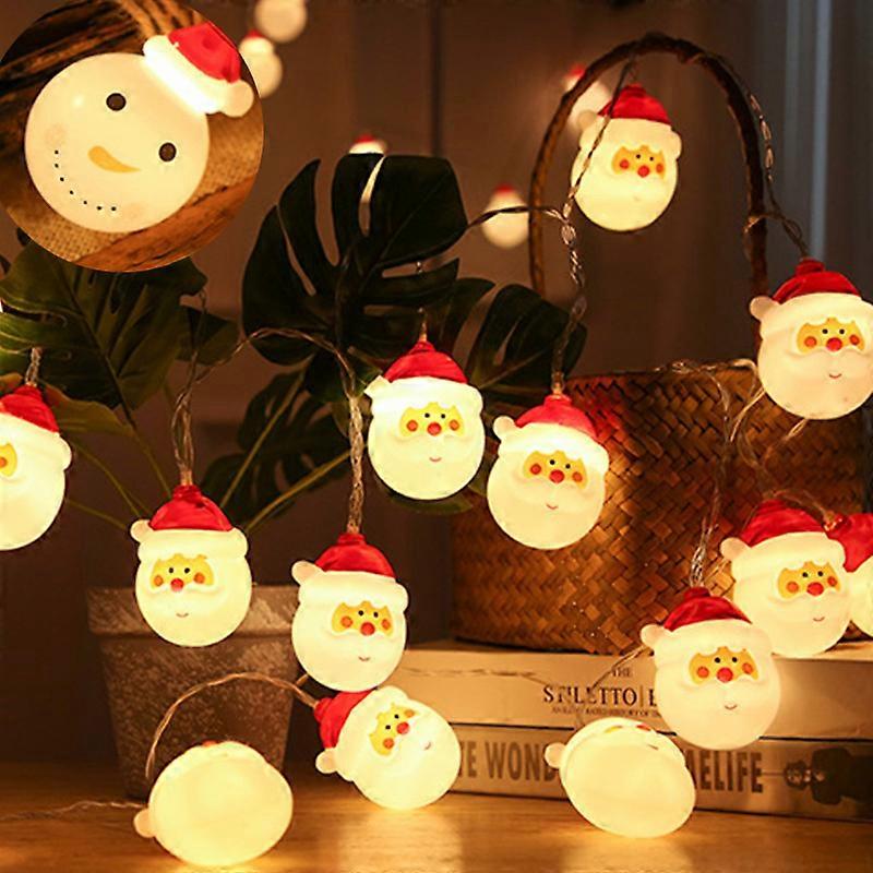 LED BatteryPowered String Lights Decoractive Bedroom Birthday santa