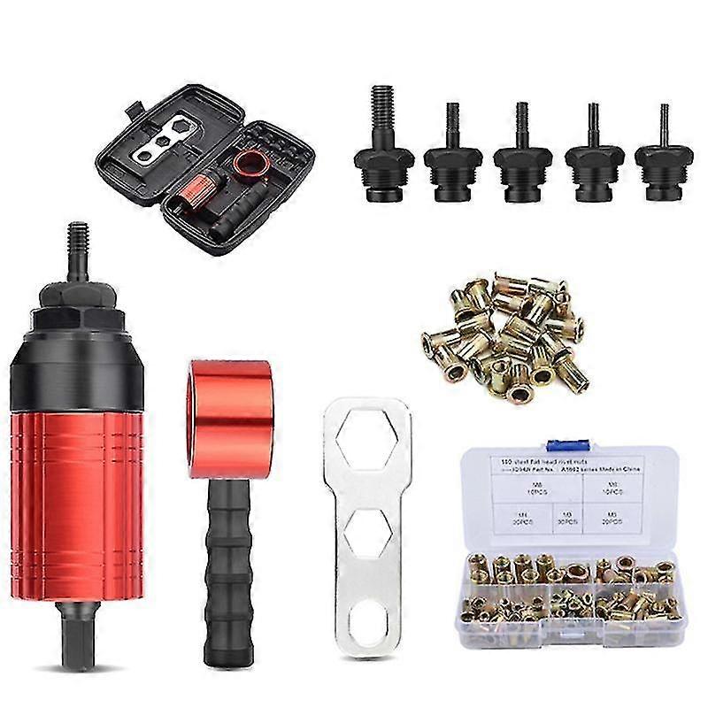 Rivet Nut Tool Set Riveting M3-m8 Cordless Rivet Drill Electric Adapter Insert Nut Tool Used In Man