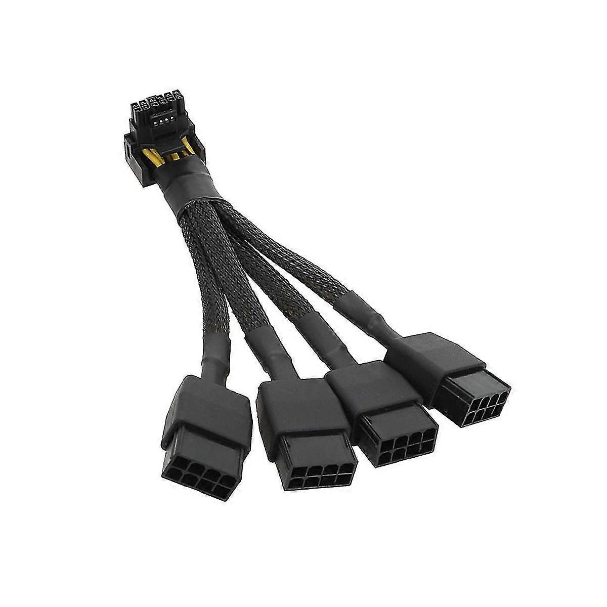 Para Gpu Rtx4090 Rtx4080 4x8 Pin Pci-e Para 16 pinos Placa Gráfica Cabo de alimentação 12vhpwr Conector Cotovelo C