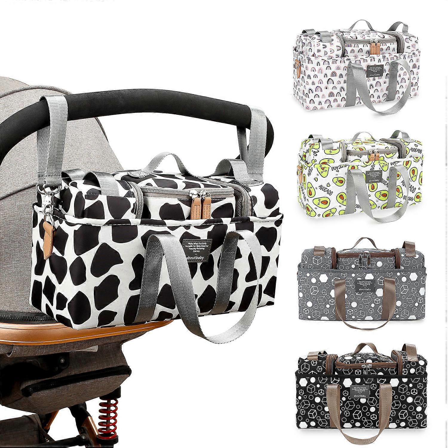 Universal Baby Stroller Organizer with Large Stroller Storage Detachable Multifunctional Bag Fits All Strollers Easy Installation